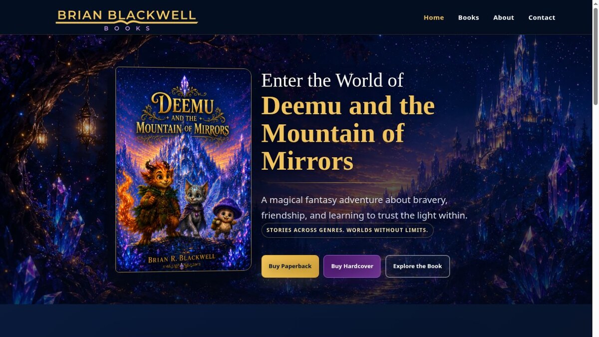 Brian Blackwell Books website concept