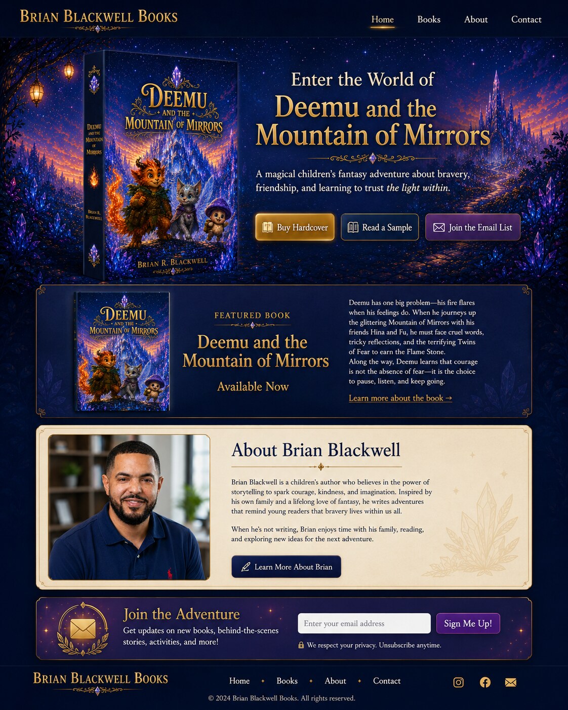 Brian Blackwell Books website concept